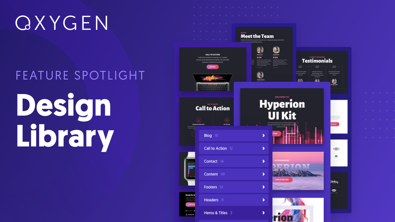 Premium Design Elements and Website Construction Kits - Oxygen