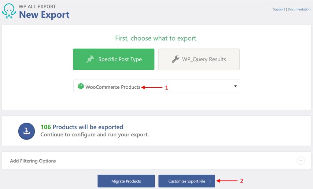 Create WooCommerce Product Export