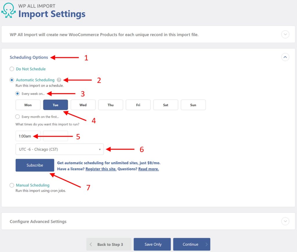 WooCommerce Product Import Scheduling