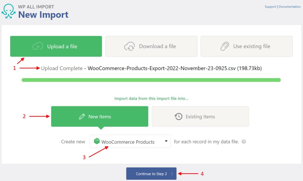 WooCommerce Products New Import