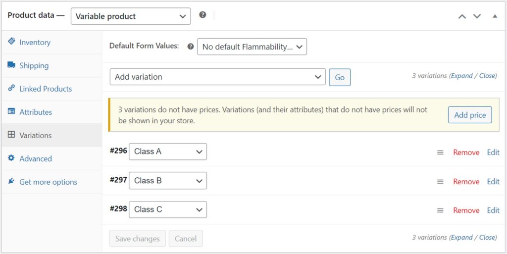 Export Variable Products in WooCommerce Variations 3