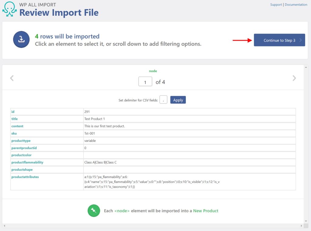 Import Variable Products in WooCommerce Review Import File