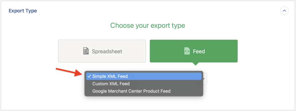 Exporting WooCommerce Products Export Type