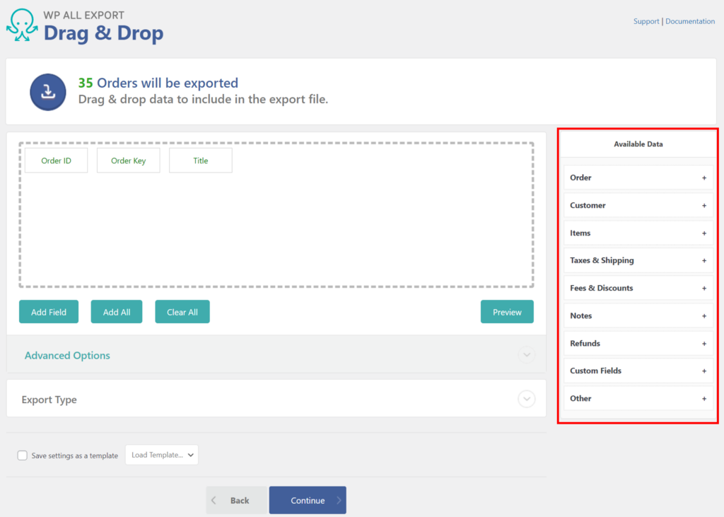 Exporting Woocommerce Orders - Order Related Data