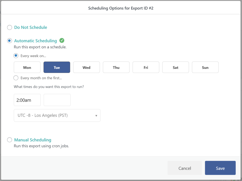 Exporting Woocommerce Orders - Scheduling Order Exports