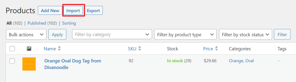 WooCommerce Product Import Plugin -  Products Import Button
