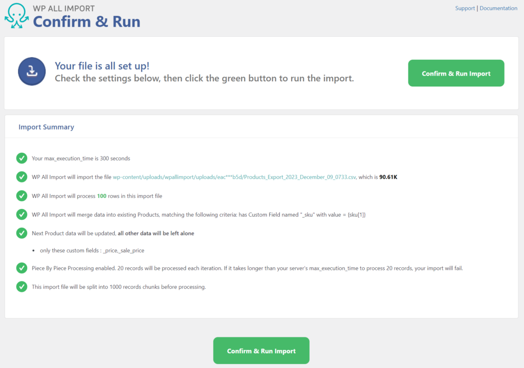 Update Product Price WooCommerce - Confirm and Run