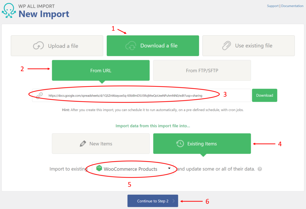 WooCommerce Auto Import Products - Create New Import