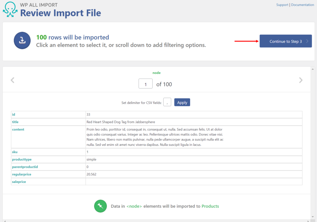 WooCommerce Auto Import Products - Review Import File