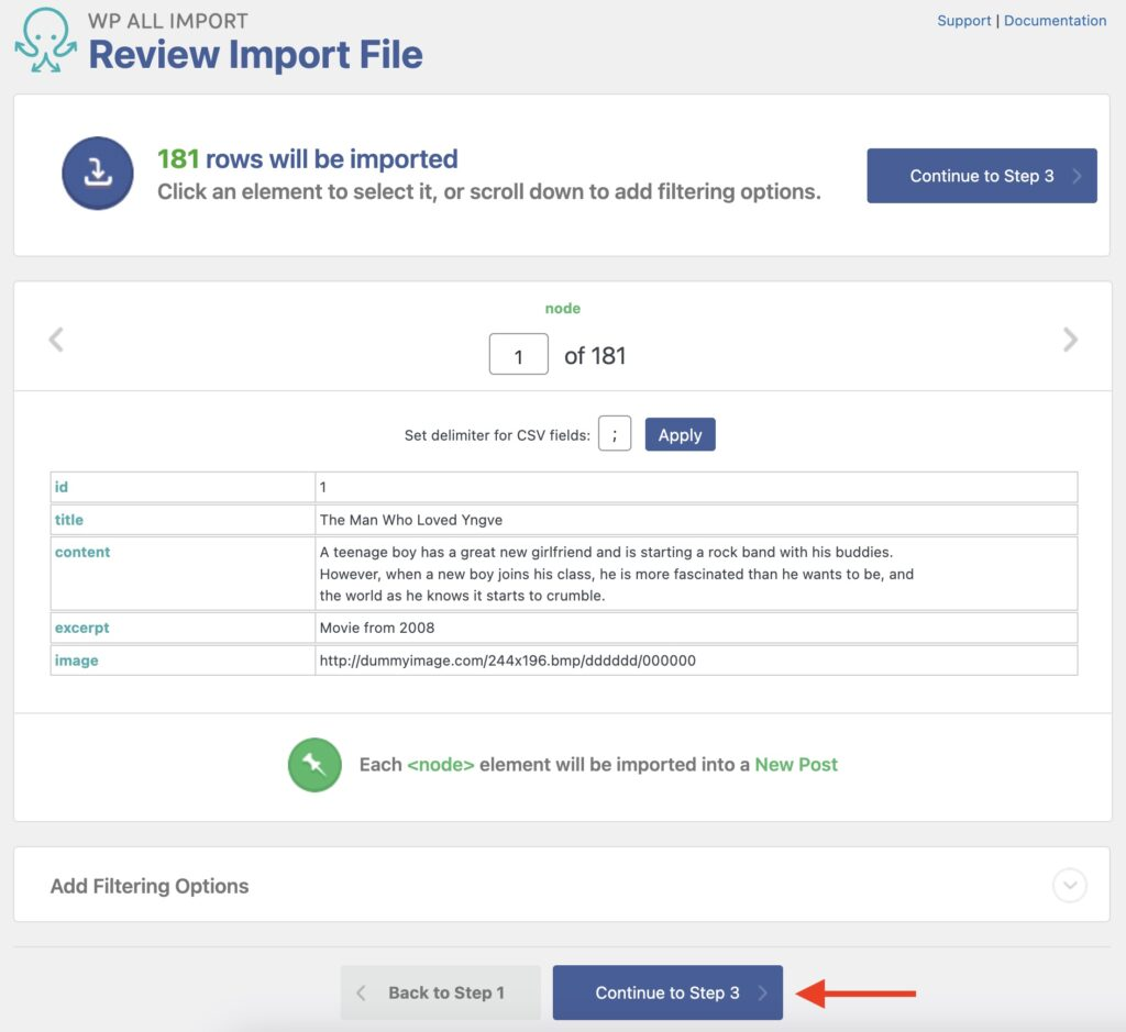 Import WordPress Posts - Verify the Import File