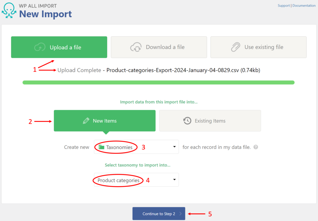 Import Product Categories to WooCommerce - New Import