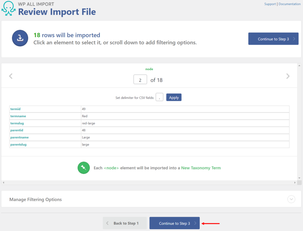 Import Product Categories to WooCommerce - Review Import File