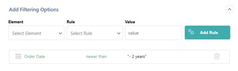 Advanced Order Export for WooCommerce - Relative Date Filters 1
