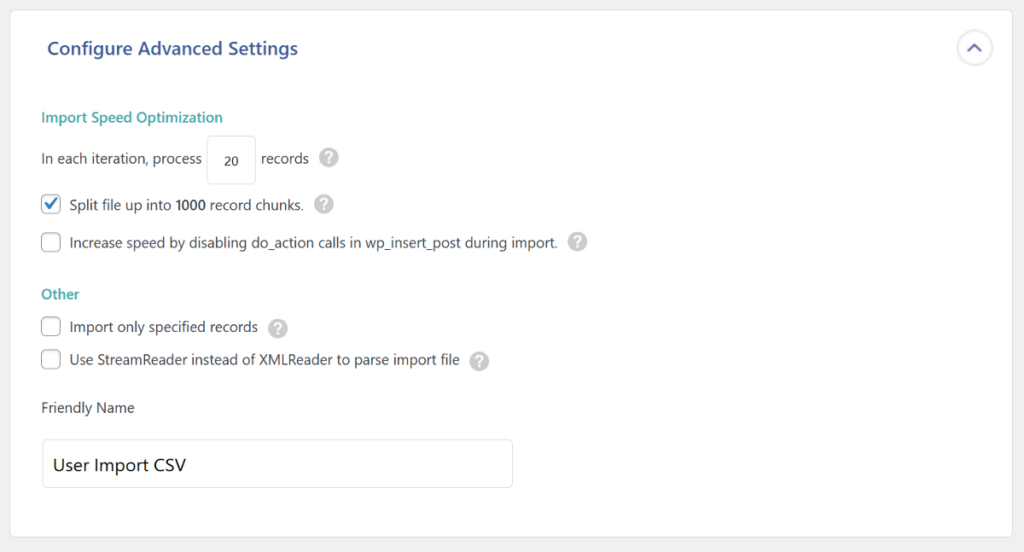 Configure Advanced Settings