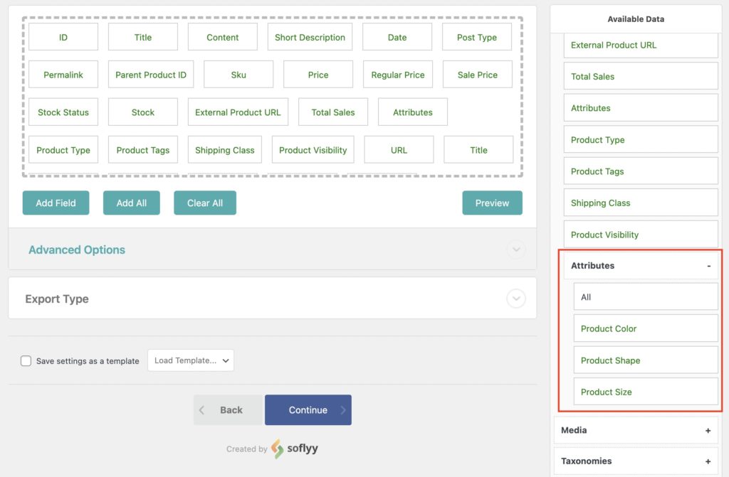 Exporting WooCommerce Variable Products