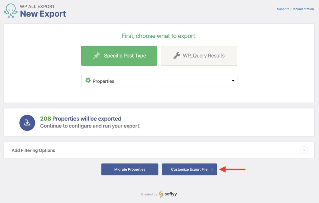 Exporting Data from Meta Box Custom Fields - Start New Export