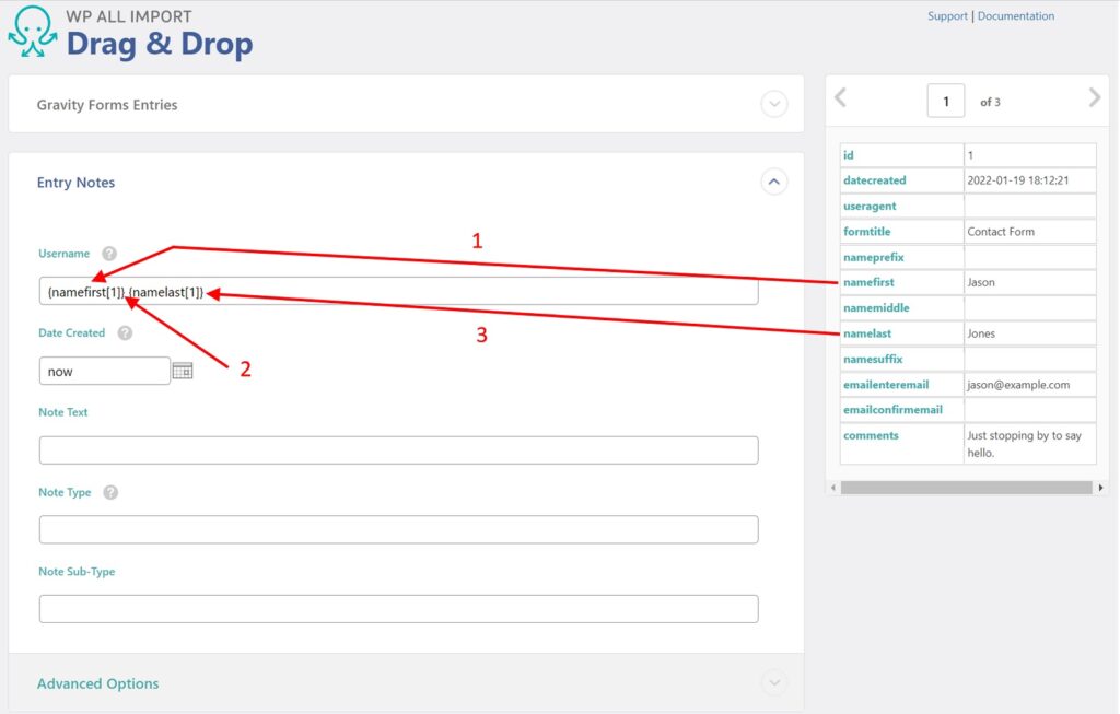 Gravity Forms Entries Modify Incoming Data