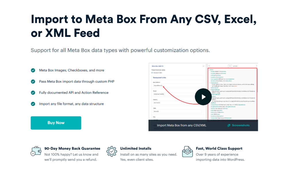 Import Meta Box custom fields into WordPress