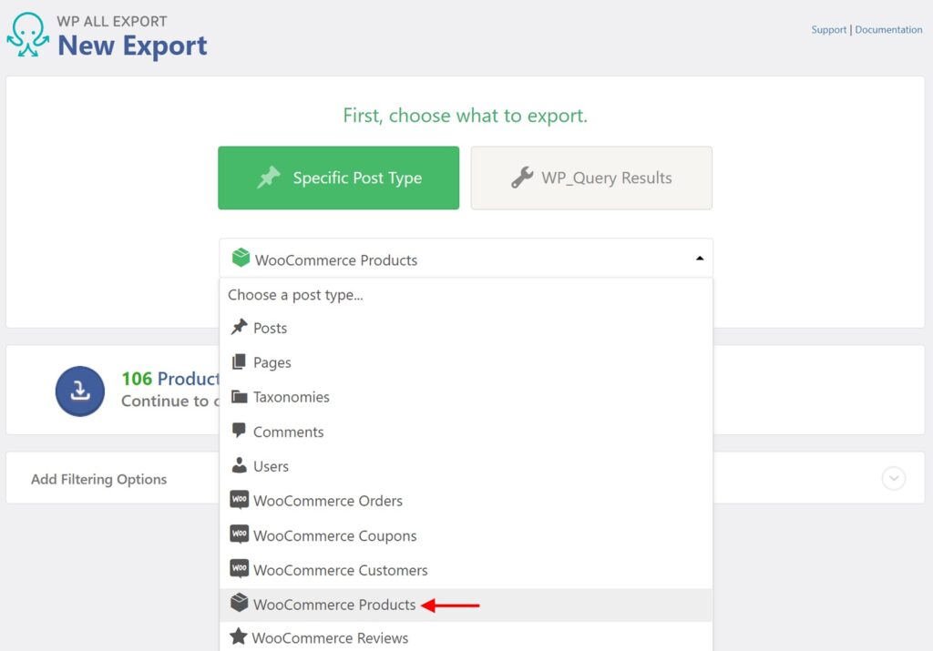 New Product Export