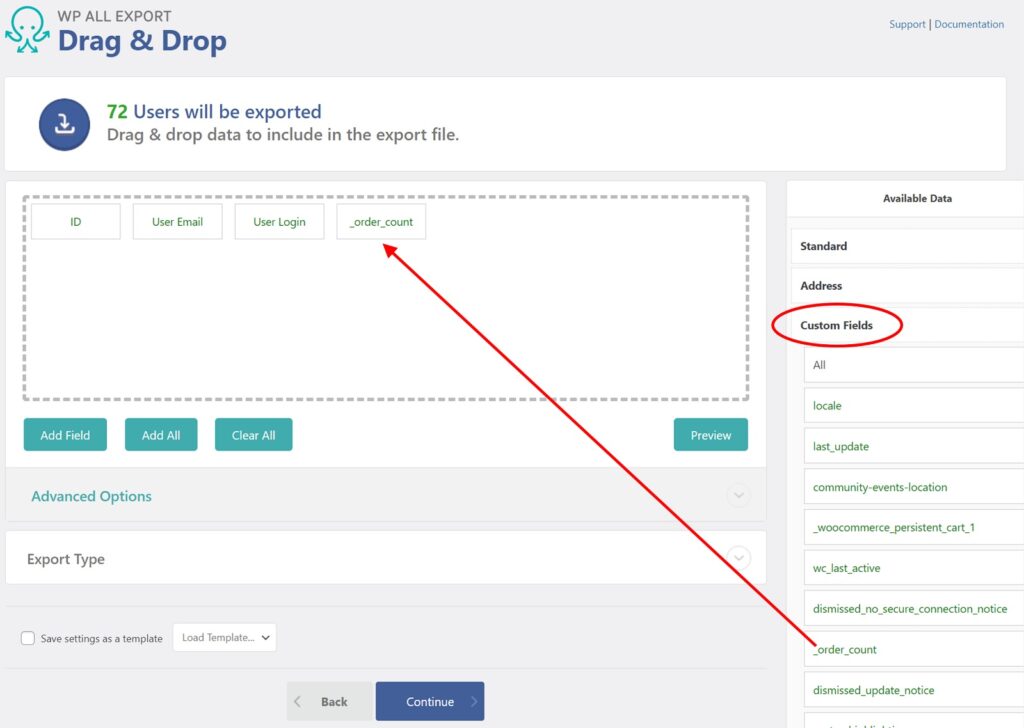 WordPress User Export Custom Field