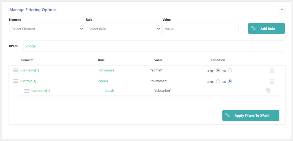 Importing WordPress Data - Nested Filter