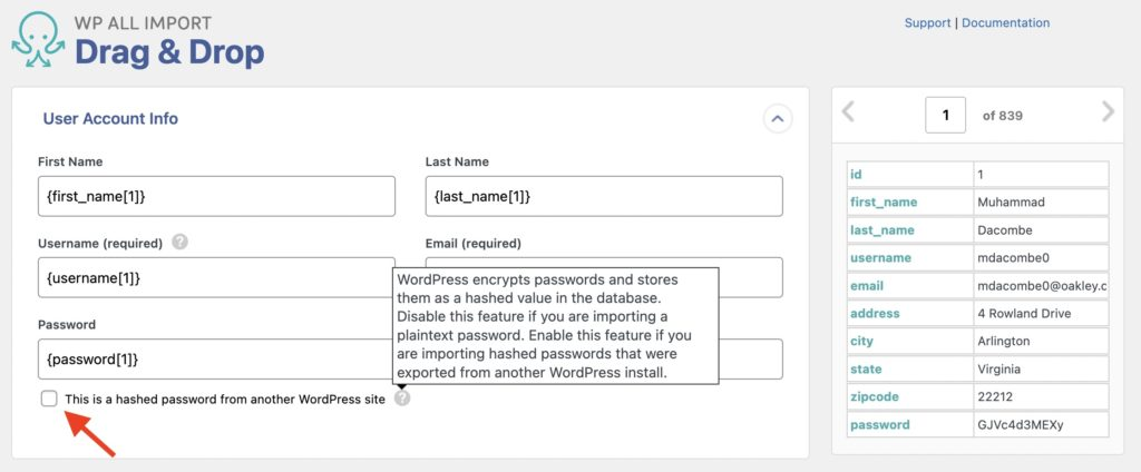 Importing WordPress Users - Managing Passwords