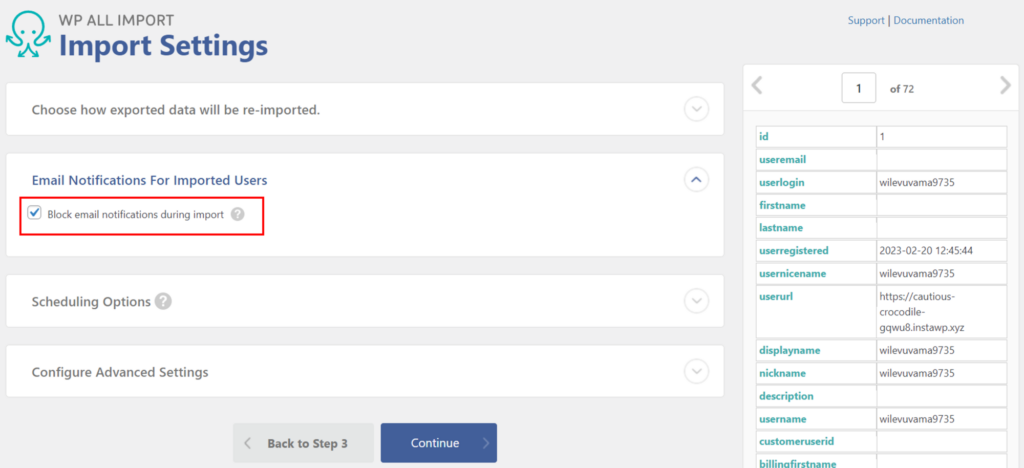 Importing WordPress Users - Block Email Notifications