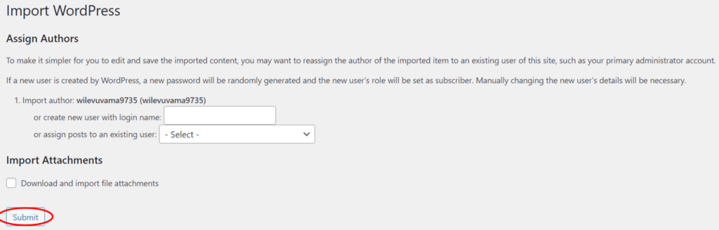 Import WordPress Posts with Images - Default Importer Settings