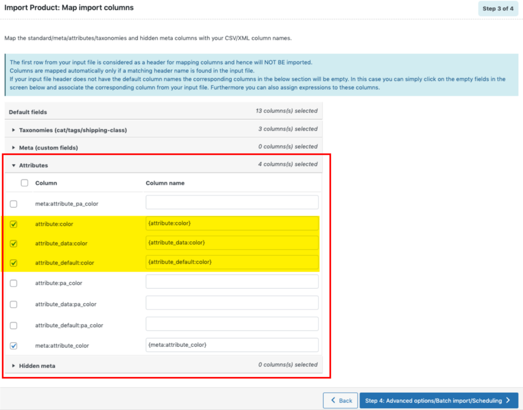 Woocommerce Product Import CSV - Webtoffee Import Attributes