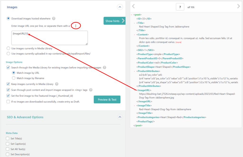 Woocommerce Product Import XML - WP All Import Images 1