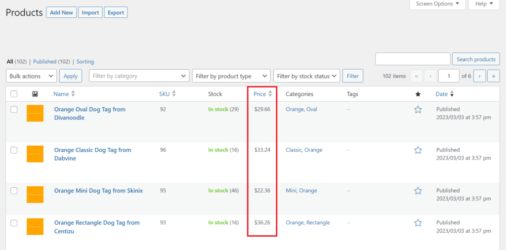 WooCommerce Auto Import Products - Initial Prices