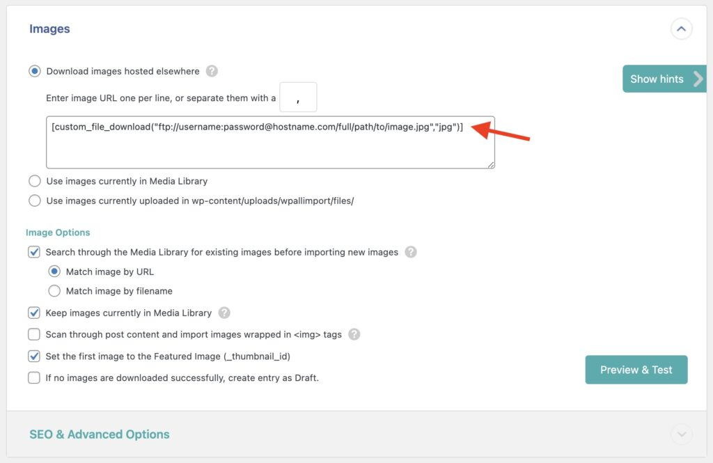 Import WordPress Posts with Images - Import From an FTP Source