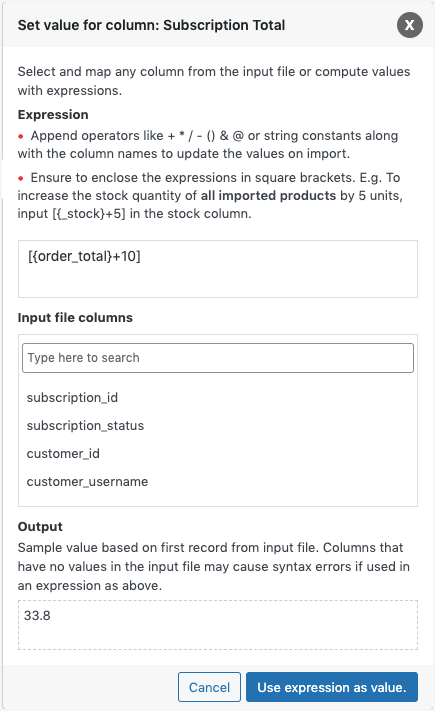 WordPress User Import CSV - Webtoffee Evaluate Fields