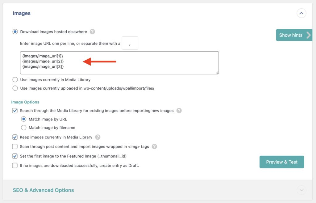 Importing a WooCommerce Product Gallery - Images Section