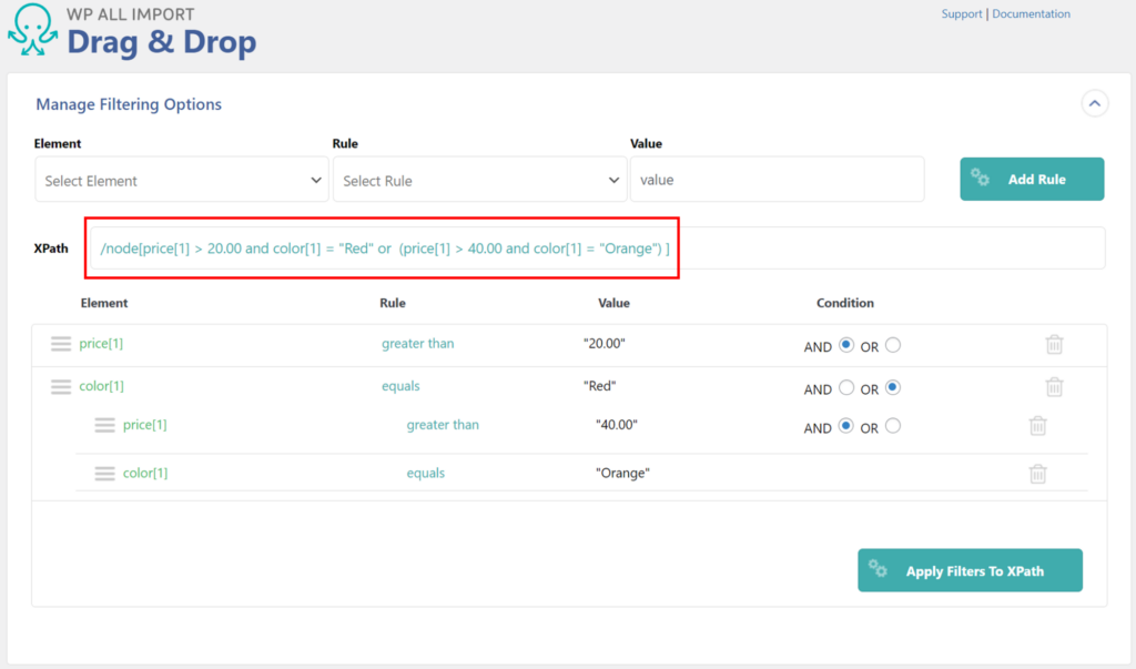 WooCommerce Product Import Template - Applying Filter Rules
