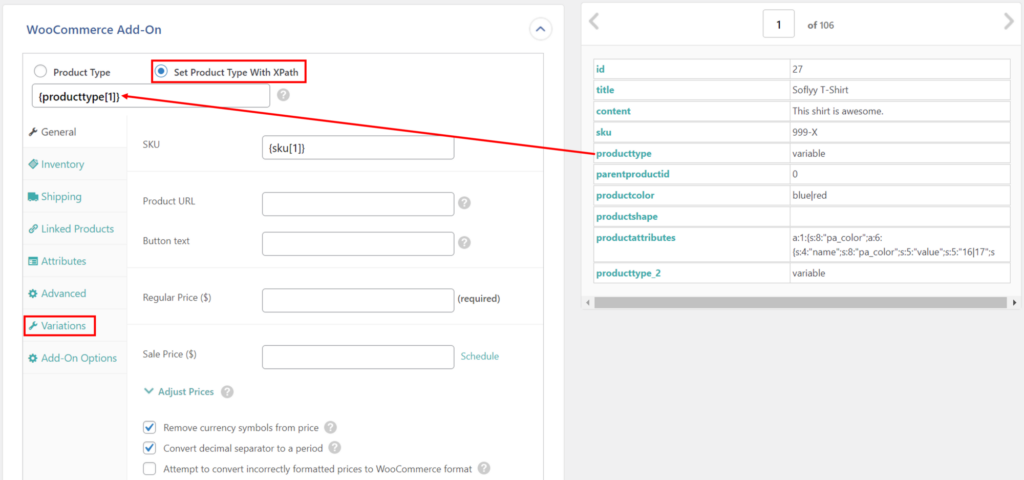 Importing Variable Products WooCommerce - Setting Product Type with XPath