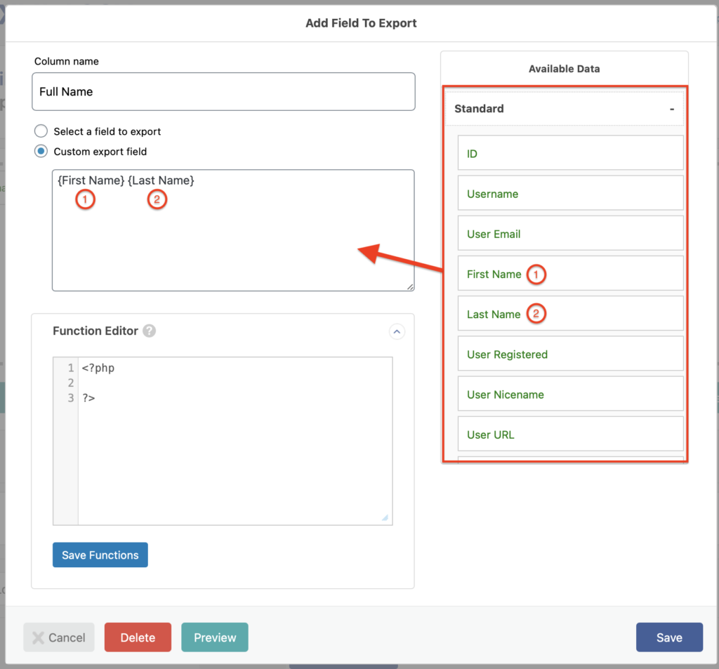 Exporting Data From JetEngine Custom Fields - Custom Export Fields