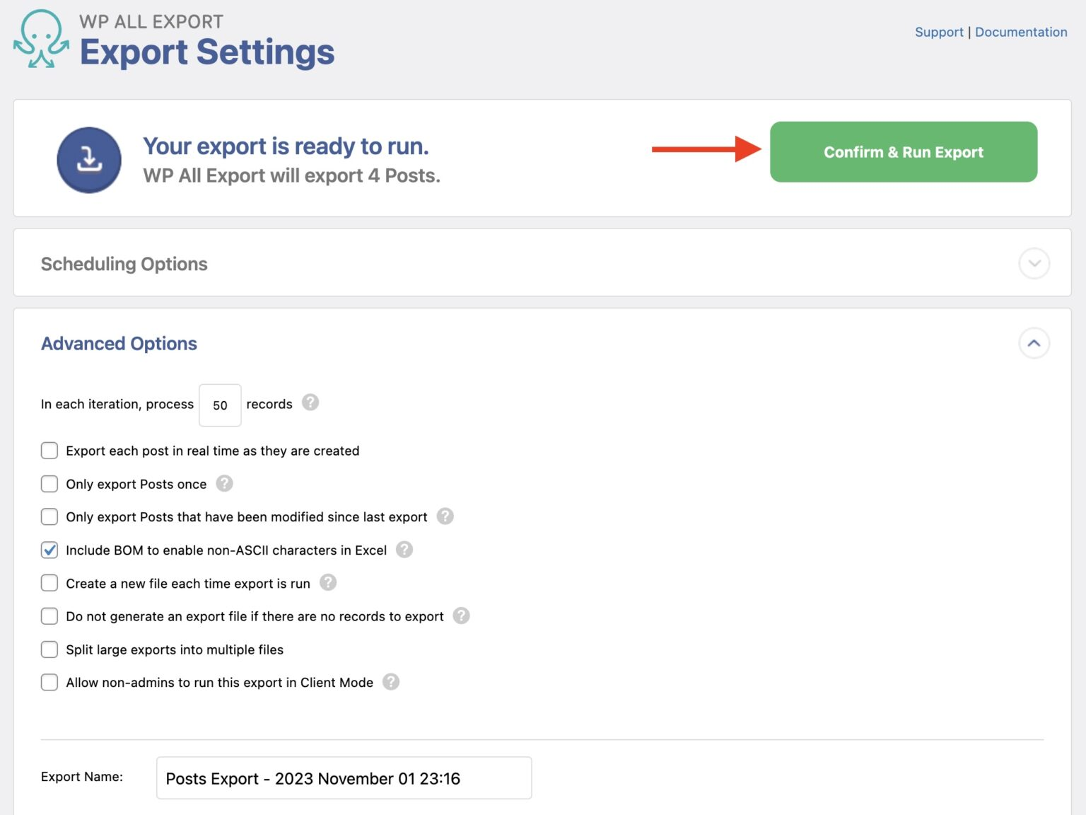 Exporting Data From JetEngine Custom Fields - Export Settings