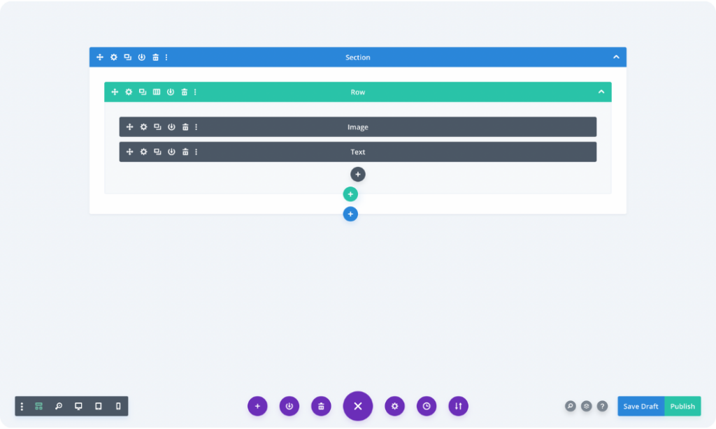 Divi wireframe view