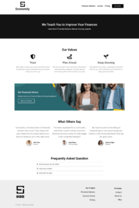 Economily Brochure Site with Elementor Finished