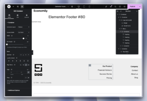 Footer in Elementor Example