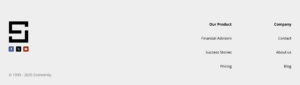 Footer with Divi for Economily