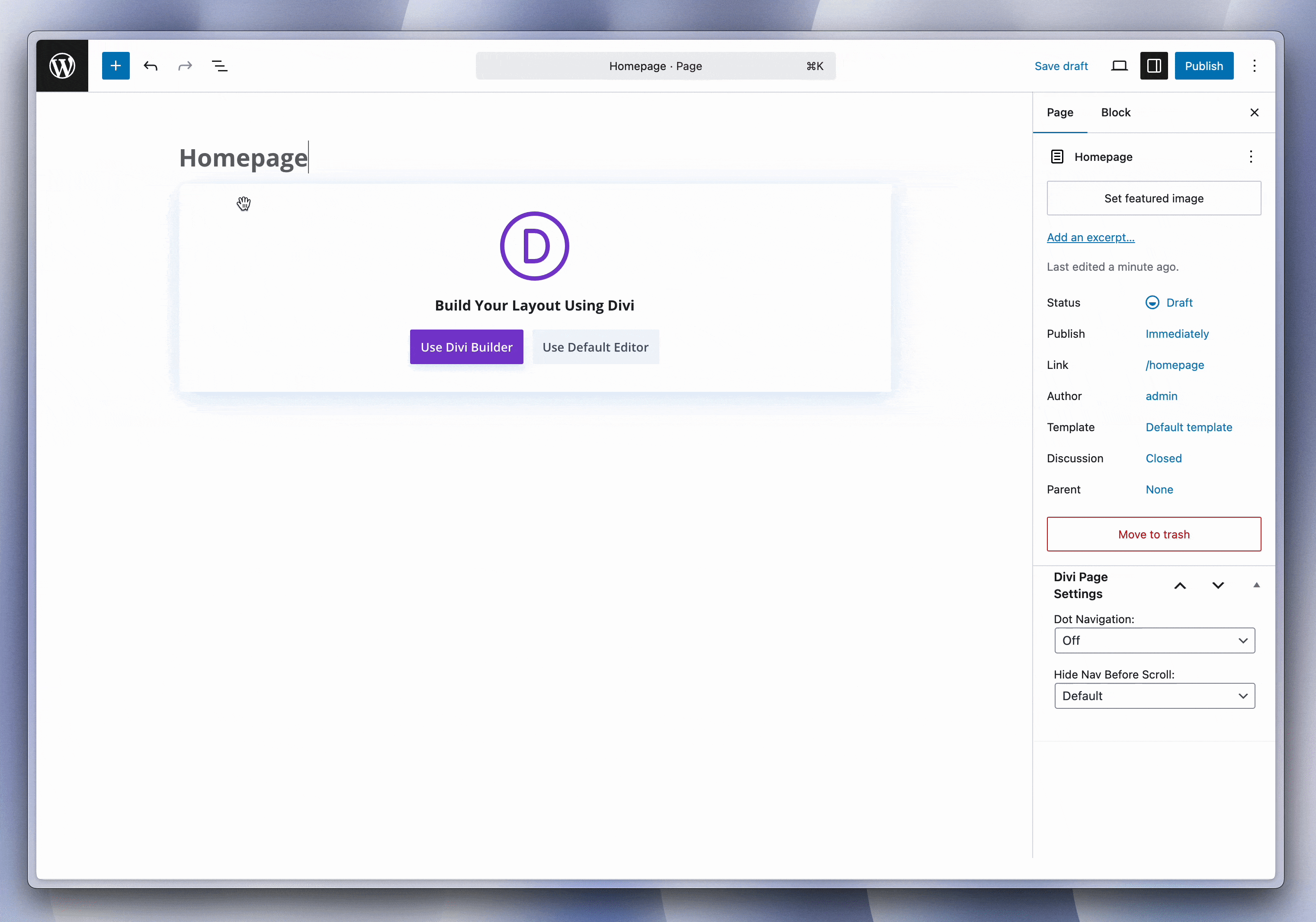 Start Design with Divi