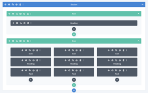 WireFrame Divi View of Icon Box