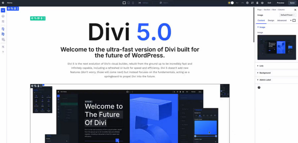 Divi v5 sidebar panel
