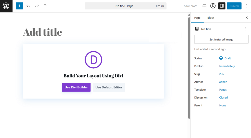 click use Divi builder to open visual builder