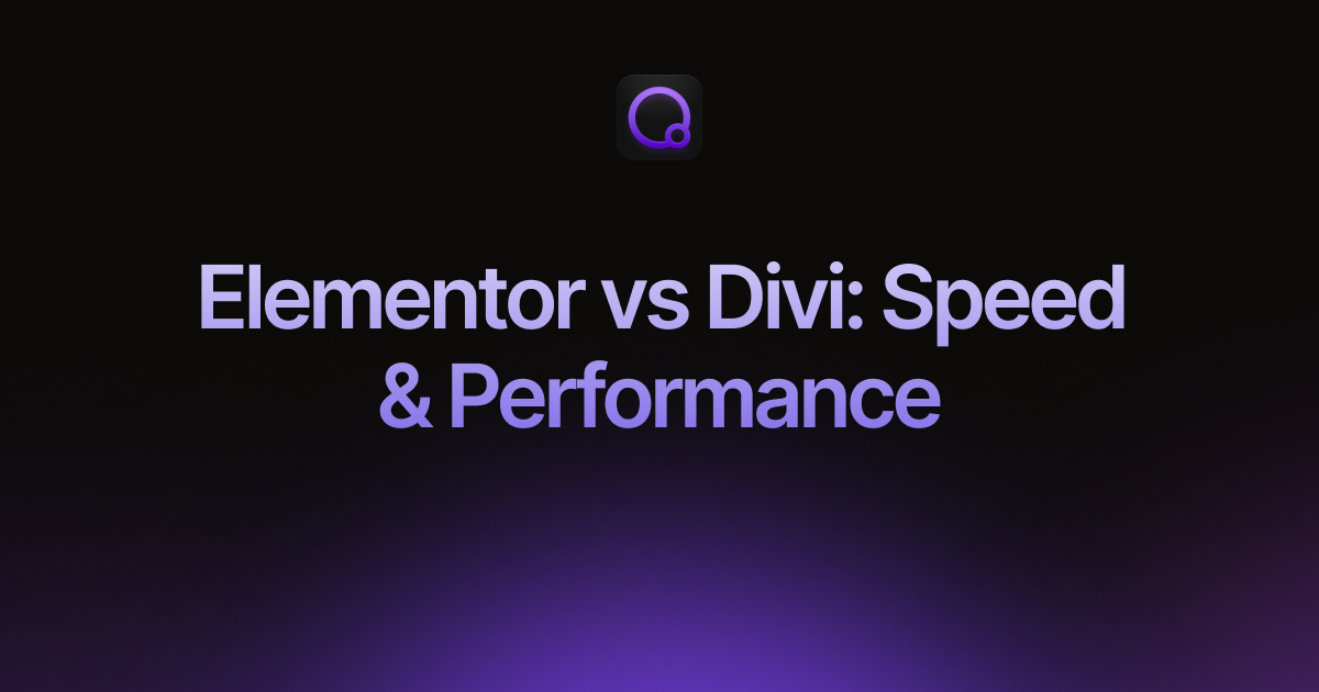 Elementor vs Divi Speed and Performance