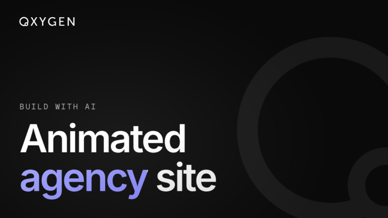 Animated Agency Website with a Portfolio, Built with AI (Oxygen)