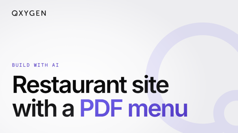 Restaurant Website with a Daily PDF Menu, Built with AI in WordPress